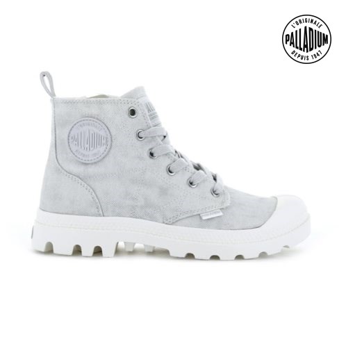 Light Grey Palladium Pampa Zip Desertwash Women's Boots | ZA-056OZWC