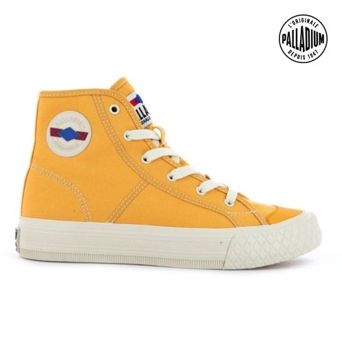 Mustard Palladium Palla Louvel High Tops Men's Sneakers | ZA-814TAMU