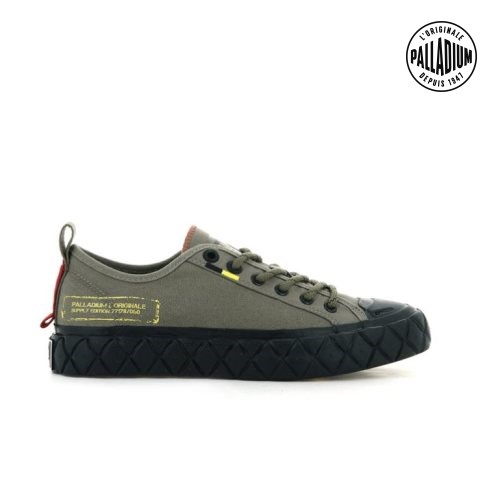 Olive Palladium Palla Ace Supply LO Low Tops Women's Sneakers | ZA-379MEKT