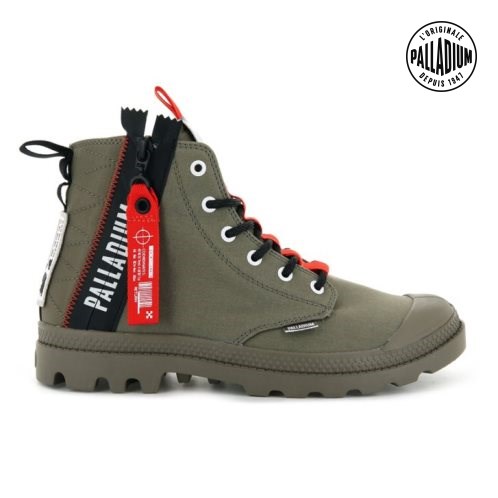 Olive Palladium Pampa Hi Ticket To Earth Women's Boots | ZA-960AIKO