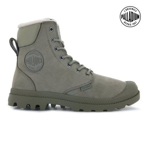 Olive Palladium Pampa Sport Cuff WPS Women's Boots | ZA-304OJSD