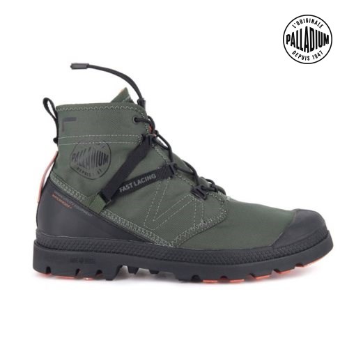 Olive Palladium Pampa Travel Lite+ Waterproof Men's Boots | ZA-170CZOF