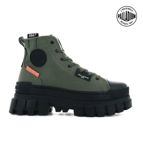 Olive Palladium Revolt Hi TX Women's Platform Shoes | ZA-027NZWS