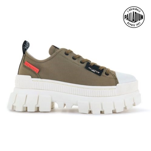 Olive Palladium Revolt LO TX Women's Platform Shoes | ZA-205XBCE