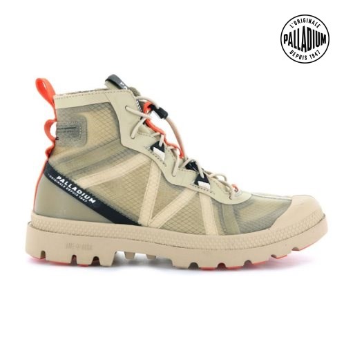 Olive Palladium Travel Lite+ Adventure High Tops Men's Sneakers | ZA-841NYFB