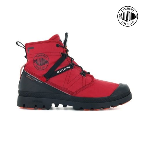 Red Palladium Pampa Travel Lite+ Waterproof Women's Boots | ZA-456UBPN
