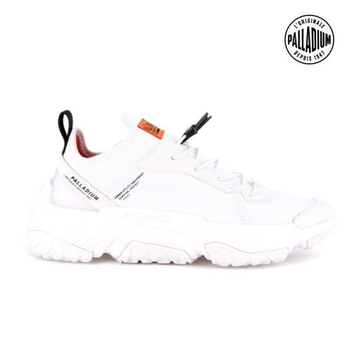 White Palladium Off-grid LO NYL Women's Sneakers | ZA-173KACJ