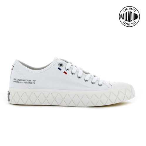 White Palladium Palla Ace Canvas Low Tops Women's Sneakers | ZA-732BFXK