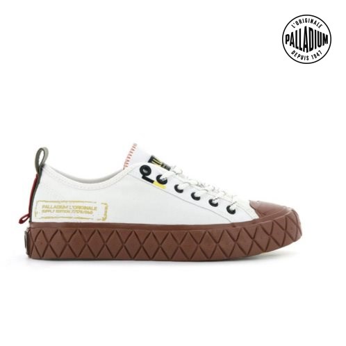 White Palladium Palla Ace Supply LO Low Tops Women's Sneakers | ZA-164ZLNX