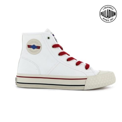 White Palladium Palla Louvel High Tops Men's Sneakers | ZA-238LRCK
