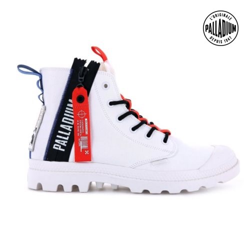 White Palladium Pampa Hi Ticket To Earth Men's Boots | ZA-738TWFN