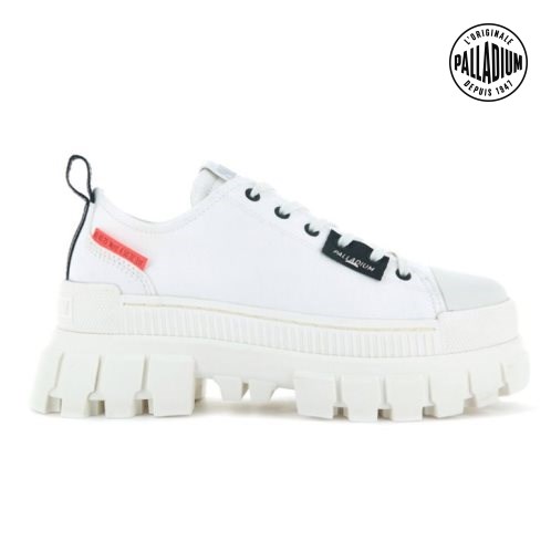White Palladium Revolt LO TX Women's Platform Shoes | ZA-806HLSM
